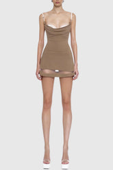 Katalia Lace Patchwork Mini Dress