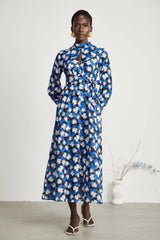Aviana floral-print cut-out midi dress