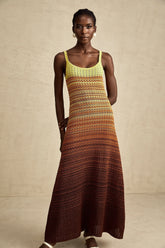 Audrey gradient knitted maxi dress