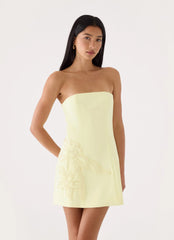 Marta Strapless Mini Dress - Yellow