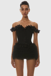 Mackie Off Shoulder Lace Up Corset