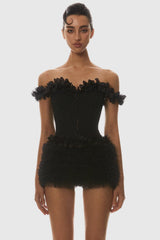 Mackie Off Shoulder Lace Up Corset