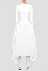 Eorkone Symmetric Draped Maxi Dress - White