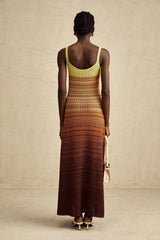Audrey gradient knitted maxi dress