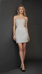 Maison Celie Lumière Beaded Mini Dress