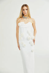 Geneviève off-shoulder floral dress