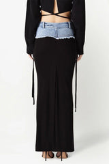 Amara Split Denim Skirt