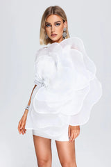 Kylie Mesh Floral Mini Tube Dress