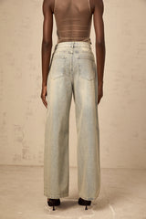 Irina light-blue rhinestone denim jeans