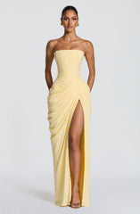 Cyra Maxi Dress Lemon