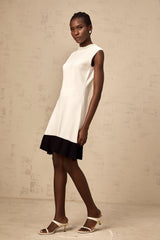 Coralie white faux-pearl knitted cardigan