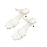 Genevieve low block heel sandals