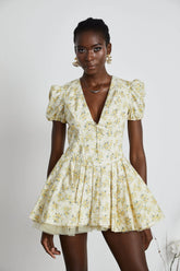 Liane floral-print pleated mini dress