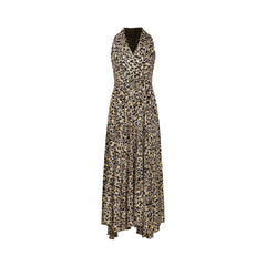Angélique V-neck leopard-print midi dress