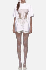 Baylee See Through Patchwork T-shirt