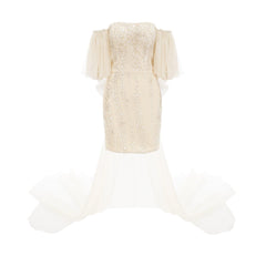 Coline sequin-embellished mesh dress