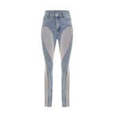 Aélis sheer-panelled jeans