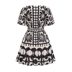 Émeline pattern-print belted mini dress
