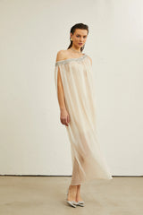 Austen crystal-embellished semi-sheer maxi dress