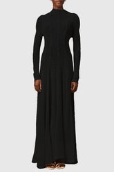 Dodiya Wavy-pattern Lace Maxi Dress - Black