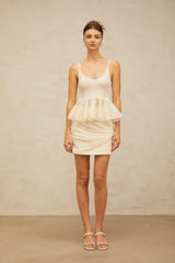 Blanche neutrals peplum knitted vest top