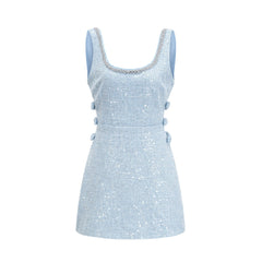 Manon white tweed sequined mini dress