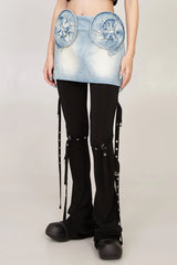 Hattie Spiral Denim Skirt