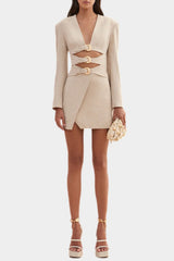 Indira Cutout Buckle Blazer Set