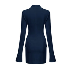Coline fitted flared cuffs mini dress