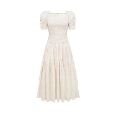 Anaïs faux-pearl embellished cut-out midi dress
