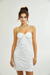 Amia embellished bustier mini dress