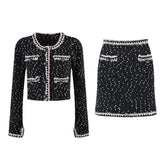 Alizée cropped jacket & skirt matching set