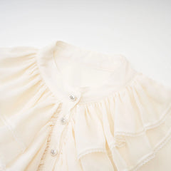 Capucine ruffle gathered top