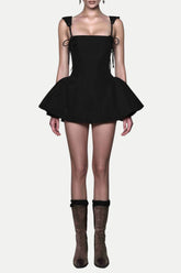 Hazal Lace Up Spaghetti Mini Dress