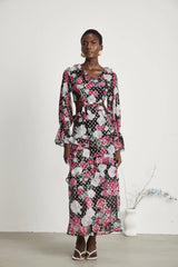 Laguna floral-print ruffled midi dress
