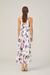 Gitta floral scarf-design midi dress