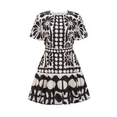 Émeline pattern-print belted mini dress