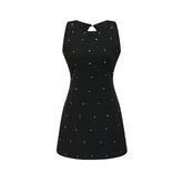 Delainey crystal-embellished open-back dress