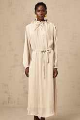 Agata self-tie tulle midi dress