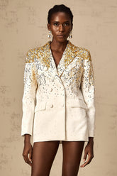 Carole sequin-embellished double-breasted blazer