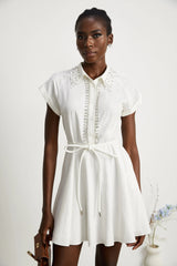 Analissa crystal-embellished mini dress