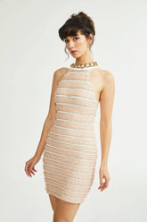 Inès chain-link mini dress