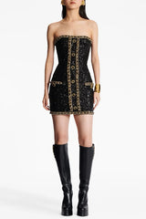 Cleo Sequin Embellished Strapless Mini Dress