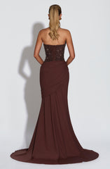 Taylor Gown Plum Brown