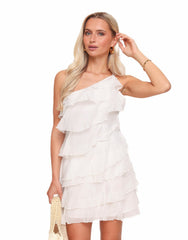 Witte Ruffle Dress