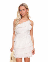 Witte Ruffle Dress