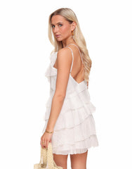 Witte Ruffle Dress