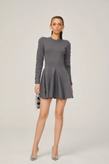 Élodie cut-out flared knitted mini dress