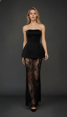 Maison Celie Lace Noir Two-Piece Set