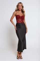 Rouge Lace Bodysuit Burgundy